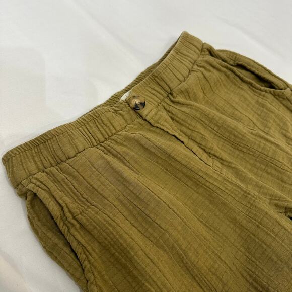 Wonderly Women's 100% Cotton Gauze Ankle Pants Olive Size Small - Picture 6 of 10
